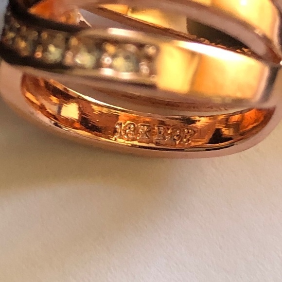 Cate & Chloe 18k ROSE GOLD PLATED RING SIZE 6 NIB - Picture 3 of 4